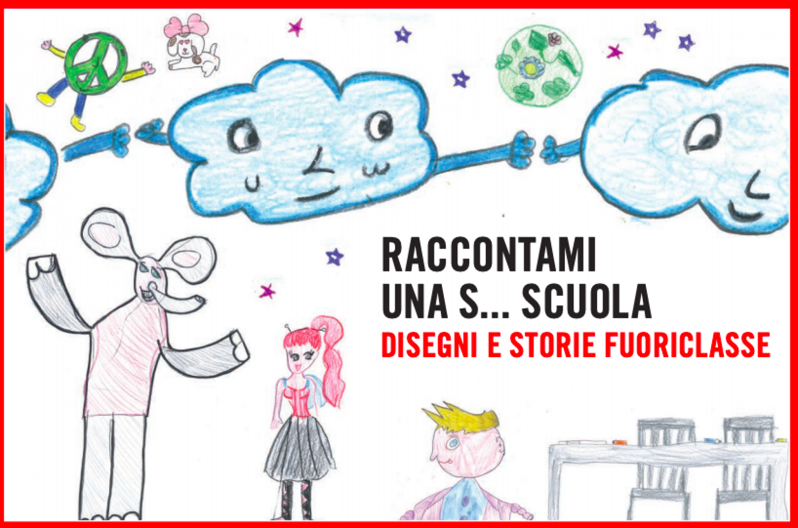 Disegni di bambini a scuola