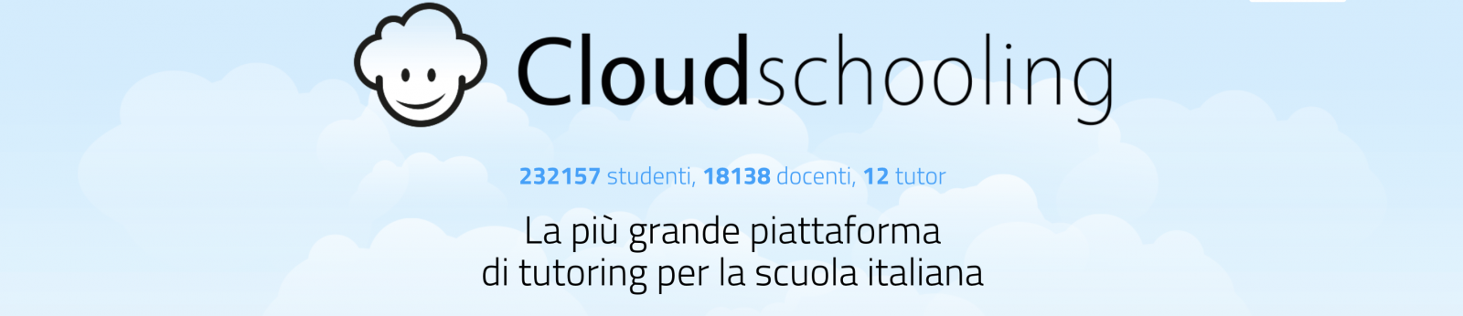 Immagine del sito Cloud schooling. 