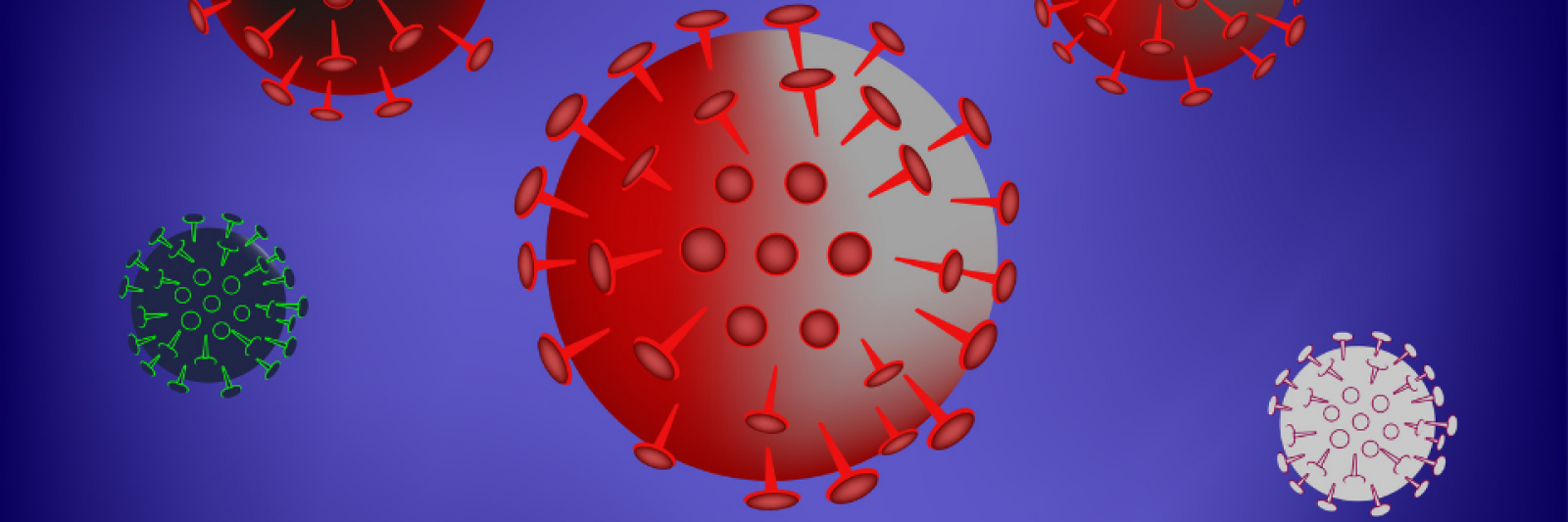 Illustrazione di vari virus