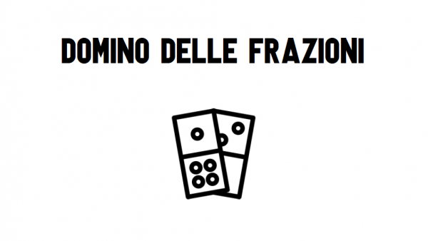 Domino delle frazioni (titolo e due tessere domino)